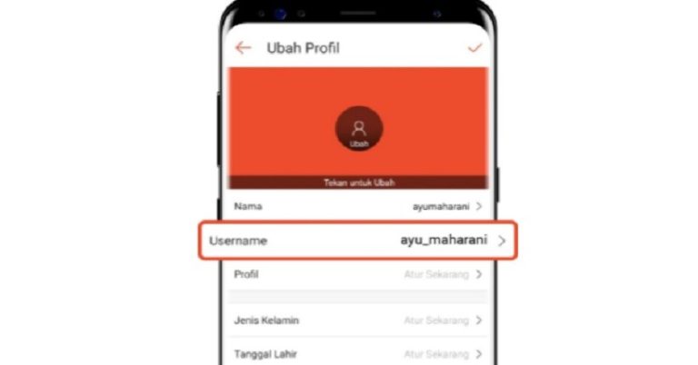 cara mengganti username shopee