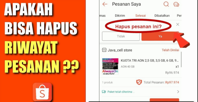 Cara Menghapus Riwayat Pembelian di Shopee